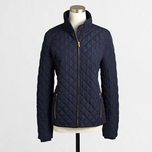 JCREW FACTORY Navy quilted puffer jacket